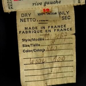 1976 Yves Saint Laurent Burgundy Wool Documented Russian Inspired Cossack Coat